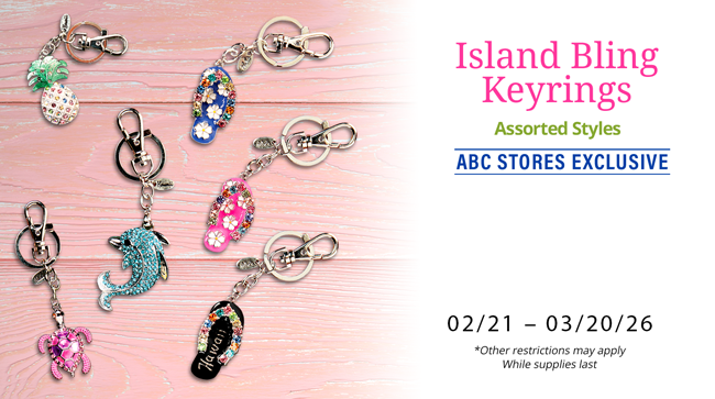 Island Bling Keyrings Promo Island Bling Keyrings Promo